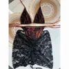 Dwuczęściowe garnitury Kobiety kostium kąpielowy moda koronkowe bikini ustawione trzy kawałki stroje kąpielowej spódnica plażowa seksowne kobiety basenowe stroje kąpielowe