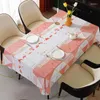 Table Cloth Waterproof And Oil-Proof Disposable Tablecloth PVC Mat Rectangular Placemat Coffee
