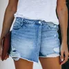 Schermate Shorts di denim casual Scherma per donne 2024 Summer Vintage Off High High Welf Wid Wide gamba