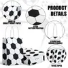 Hediye sargısı 12/24pcs futbol parti çantaları çocuk için kağıt futbol çocuk doğum günü malzemeleri iyilik