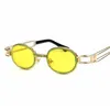 Nowe precyzyjne okrągłe okrągłe okulary przeciwsłoneczne kobiety vintage steampunk słoneczne okulary mężczyźni przezroczyste soczewki okulary przeciwsłoneczne okulos