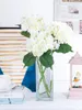 Kwiaty dekoracyjne Autentyczny dotyk hydrangia duże sztuczne majsterkowanie na przyjęcie weselne dekoracja salonu stół kwiatowy