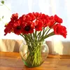 Decorative Flowers 1 PCS 29cm Artificial Poppies Realistic Handmade Flower Arrangement Elegant Real Touch Simulation Floral