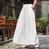 Women's Pants Women Loose 2024 Spring Summer Retro Casual Cotton And Linen Yoga Ladies All-match Wide Leg Trousers