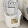 Boîtes à litière de chats de grande valeur super grand espace couvercle de levage de toilettes de chat.