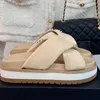 Cross Tied Women Platform Slippers Runway Classic Brand Designer2024 Summer New Arrive Ongeter Wear Heigh