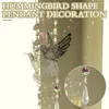 Figurine decorative Hummingbirds forma glitter scintillante ornamento sospeso alla moda per cortile di balcone