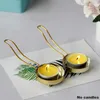 Candle Holders 2pcs Home Decor Long Handle Easy Use Golden Metal Bar Hallway Gift Holder Spoon