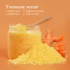 Traitements Curcuma Corps Scrubandre Coutin Cuttine Éclaircissement hydratant Hydratage Sel Sel Exfoliant le nettoyage des pores lisses Antiacne 220g