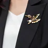 Pins broches kleurrijke strass kolibrie borst borst creatief ontwerp vogel borst dames feest accessoires cadeau wx