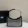 Luxury underarm triangle womens mens Hobo half moon bag Full diamond blinding hobo underarm bag lady handbag high quality pouch totes clutch bags