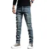 Jeans maschile di alta qualità uomini jeans jeans stretch cotton cotton brand pantaloni di marca maschio coreano pantaloni coreani di alta qualità giornalieri nuovi arrivi y240507
