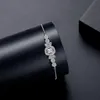 Designer AAA Bracelet de zircon antique pour les femmes Fashion coréenne Edition minimaliste Fine Flower Bracelet Bijoux de fête de mariage