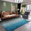 Carpets VIKAMA Gradient Plush Carpet Living Room Large Area Bedroom Soft Non-Slip Floor Mat Light Luxury Home Decor