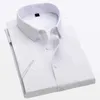 AFW3 Herren -Hemd -Hemden 2024 Sommer Herren Schlankes Solid Color Shirt Shirt Business Casual White Shirt Marke Großgröße 5xl Klassischer Stil D240507