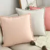 Cushion/Decorative Throw Covers Solid Color Suede Cushion Cover 45X45CM /60x60cm Pink Grey Lace Case Suede Soft Home Decorative