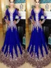 Dubai Kaftan Muslim Long Sleeves Evening Dresses 2019 Lace Appliques Abaya Arabic Formal Prom Dress Moroccan Kaftan Evening Dresse2458911