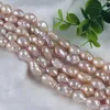 Chains High Quality 11-13mm White Purple Pink Edison Pearls Natural Freshwater Loose Pearl