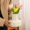 Vases Decorative Floral Bottle Elegant Plastic Flower Vase For Indoor Outdoor Use Real Dried Holder Rooms Home