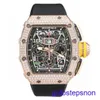 Swiss Made RM Orologio da polso RM11-03 Set di set di diamanti originale Cronografo 18K Rose Gold Diamond Set