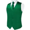 Wedding Party Green Mens Vest Shirt Accessoires Fashion Chaleco Hombre For Man Four Seasons Wear Wholesale Ntraltie Handkerchief 240507