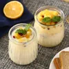 Opslagflessen yoghurt pudding glazen pot mini mousse drinkfles met deksel zelfgemaakte dranken sap melkcontainer