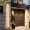 Элегантный черный светодиодный светодиодный светодиодный светильник с водонепроницаемым дизайном - набор из 2 прямоугольных современных огней для стильного внешнего освещения
