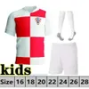 Heren Tracksuit Nieuw Croacia Modric Soccer Shirts Nationaal Team Mandzukic Perisic Kalinic Kroatië voetbalshirt Kovacic Rakitic Kramaric Men Kids Kit -uniformen