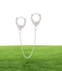 100 925 Handoue d'oreille en argent sterling 1 pièce Clip à longue chaîne de conception unique sur Hoop Femmes européennes Multi-Piercing Earring3574151