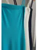 Sıradan Elbiseler Kadınlar Strapless Örgü Sling Elbise Düz Renk Omuz Dışı Sırtsız Dişi Örme Midi Cüppeler Yaz 2024