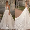 Abiti per una linea Berta Bride V Neck Wedding Dress Vestidos de Nora Appliques Appliques Designer Bridal Gowns Estidos Pliques Siger Siger