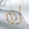 Brillenketten Böhmen bunte Brillenkette Fashion Acryl Reading Sonnenbrille Lanyard für Frauen Nicht-rutschfeste Brille Halter Seil Eimer