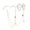 Lunettes de lunettes Fashion Crystal Crystal Lunettes de soleil Chaînes Round Per perle chaîne Face Mask Mask Gasses Lunets Chaîne Masque Lanyard Femmes Bijoux