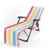 Couvercle de chaise couverture de chaise de plage rayures couleurs absorbantes serviette de plage à fibre ultra fin