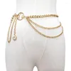 Ceintures 1pc Femmes Taies Chaîne de chaîne pour jupe habillée avec Moon Star Washings Gold Silver Ladies Clothing Accessoires