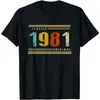 TS retro chic herenkleding 42 jaar klassieke t-shirt limited edition zomer verjaardagscadeau 1981 op maat gemaakte t-shirt herenkleding j240506
