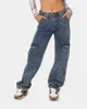 Женские джинсы с высокой кнопкой талии сплайсинг широкие ноги женщины многокачественные комбинезоны повседневные женские джинсовые брюки Street Hipster Hip Hop Bloys
