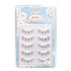 Falsche Wimpern 5 Paare koreanische handgefertigte transparente STEM -Wimpern -Wimpern -Erweiterung geflügelte Augen -Make -up -Werkzeuge