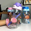 Cups Dishes Utensils JJYY 1PC Childrens Drinking Cup Childrens Drinking Bottle with Straw and Handle Portable Drinking Bottle CupL2405