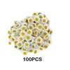 Fleurs décoratives 100pieces compactes et léger premium Gerbera Daisy Fleur pour décor de fête de mariage bricolage mini-taille Blanc 100pcs