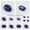 Gemystones en vrac 2x310x12mm 5a Grade Tanzanite Couleur bleu forme ovale zirconi étal