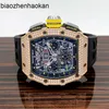 Mines Richamills Watch RM1103 Machinerie automatique 44,5 x 50 mm Mens RM 1103 Rose Gold Original Diamond