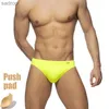 Menas de banho masculinas Push de almofada de banho masculino 2021 vestido de verão sexy traje de praia de maiô de roupas de banho baixa
