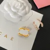 Brand Designers New Pink Earrings Luxury 18k Gold Plated Fashionable Cute Girl High Quality Earrings High Quality Diamond Inlaid Earrings With Box Birthday Party