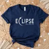 T-shirt femminile 2024 Eclissi solare totale 8 aprile Shirt harajuku astronomia amante camicie North America Tour ts Astronomy tops unisex casual tops t240507