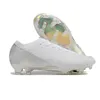 Mens Soccer Shoes FG Cleats Football Boots Comfortable Trainers Soft Leather yellow