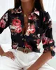 Chemises de chemisiers pour femmes Blouse de femmes élégantes 2023 Spring and Automne Temperment Top Long Sle Stripe Print Office Slim Fit Pocket Shirt D240507