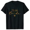 Heren T-shirts Damesteam Bruid T-shirts Bachelorette Party Douche Douchen Party Bruidsmeisje T-shirt Evjf TS 2023 Girls Wedding Female Tops TS T240506