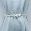 Gürtel Fliege Krawatte Perle Taillenkette Damen mit großen Perlen schlanker Dekoration Elastischer Bund Diamanten passende Rock und C8R4