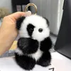 Schlüsselanhänger Lanyards kleine Panda Plüsch Puppe Frauen Bag Ornamente süße Nachahmung